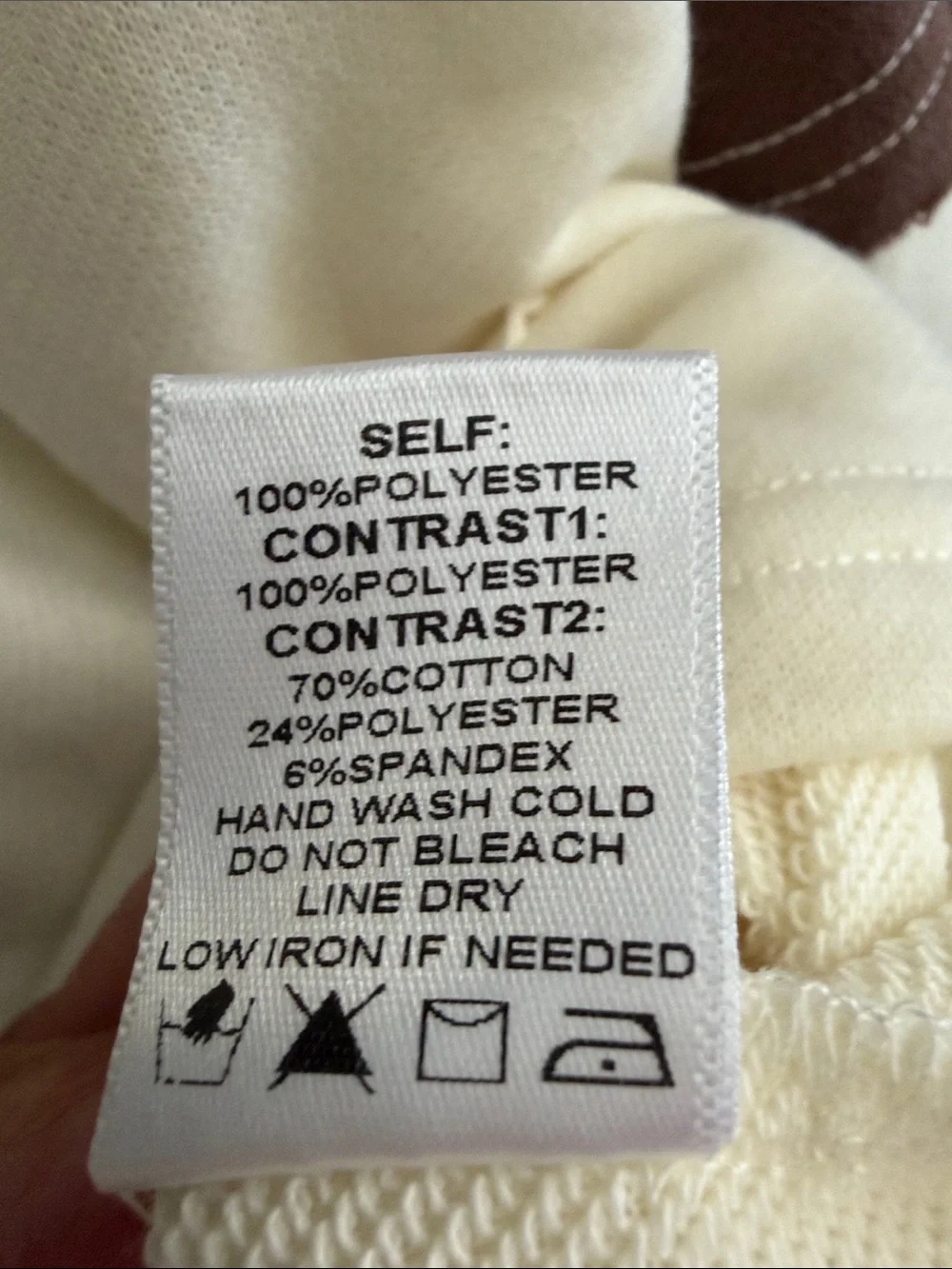 Altar'd State Cream and Brown Striped Rugby Pullover - Picture 6 of 7